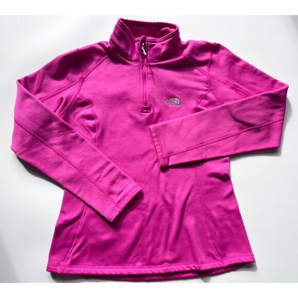 Women's North Face Pink Quarter Zip Sweater Size Small - Picture 1 of 8